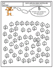 içinde 6 sayısı olanlar boya, 6 sayısı çalışma sayfası